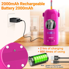 AFMAT Fully Automatic Electric Pencil Sharpener for Colored Pencils 7-11.5mm,Auto in&Out, Rechargeable Hands-Free Pencil Sharpener with Container for