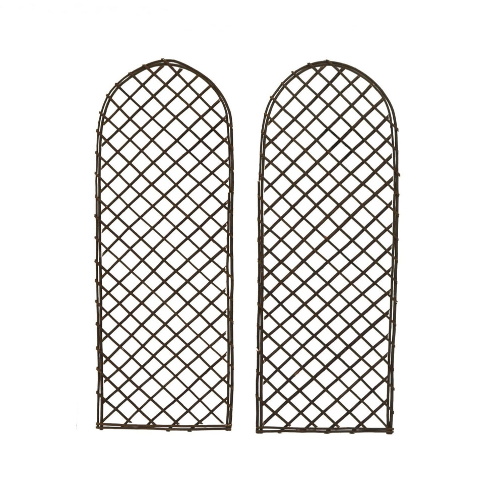 Oypla Set Of 2 Willow Trellis Fencing Panel Screen Climbing Trellises