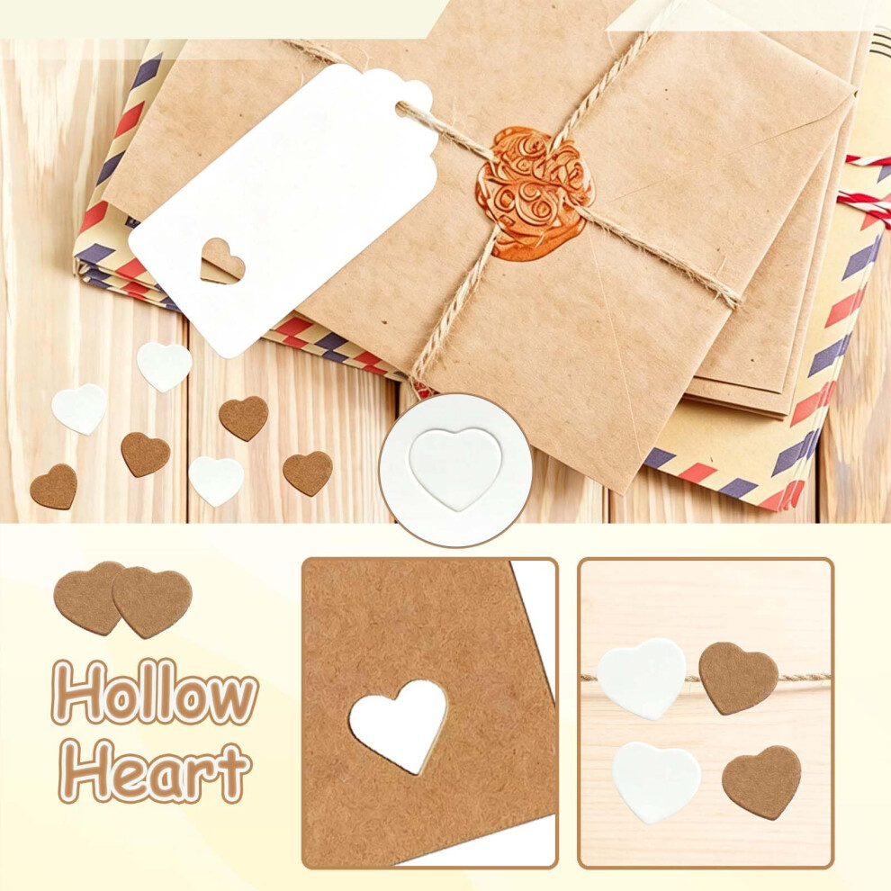 Photos - Envelope / Postcard 200Pcs Blank Labels with String for Presents Price Clothing Personalised Paper Gift Tags for Presents Wrapping Wedding Chris