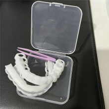 6pcs Set (2 Mouthguards 2 Auxiliary Materials 1 Clip Storage Box) Flexible White Comfortable Mouthguard, with