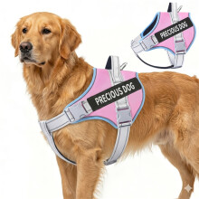 (New 99-Pink, XL) No Pull Dog Harness, Reflective Adjustable Pet Vest with Handle, Breathable Anti-Choke Harness for Medium Large Dogs,