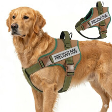 (New X9 - Coffee Color, XXL) No Pull Dog Harness, Reflective Adjustable Pet Vest with Handle, Breathable Anti-Choke Harness for Medium Large Dogs,