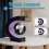 KAIMC Magnetic Levitating Globe Floating World Map with LED Light Frame and Touch Control, Rotating Earth Anti-Gravity Lamp, Cool Tech Gadgets Unique 5