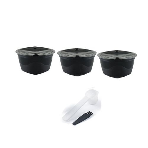 Reusable Coffee Pod for  Coffee Makers with Brush and Spoon Espresso Capsule Filter Cup A