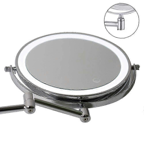 Miroir de maquillage mural 2025, grossissement x10, éclairage LED double face 1