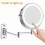 Miroir de maquillage mural 2025, grossissement x10, éclairage LED double face 3