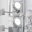 Miroir de maquillage mural 2025, grossissement x10, éclairage LED double face 4