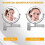 Miroir de maquillage mural 2025, grossissement x10, éclairage LED double face 5