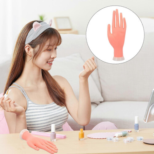 Manicure Practice Hand Nail Art Training Fake Model Bending Hand 1 Set 1