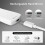 Handheld LED Dimmable Travel Makeup Mirror, USB Rechargeable Mini Portable Cosmetic Mirror 4
