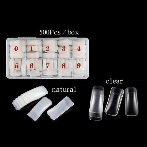Natural Semi-Post Manicure Tool Set, Fingernail Cut Kit 2