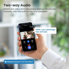 Videoportero Inalámbrico Wi-Fi con Audio Bidireccional, Detección de Movimiento por IA, Visión Nocturna y Almacenamiento en la Nube
