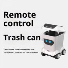 Table Remote Control Trash Can Toy Car Can Be Opened and Movable Multifunctional Induction Following Car