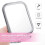 Double Sided Square Magnifying Makeup Mirror, Silver Tabletop Mirror 4