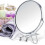 Makeup Mirror 4 Inch - Double Sided Magnifying Stand Mirror, 360 Rotation Shaving Mirror 4