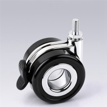 2PCS HomeRack 2.5inch 60mm Hollow Caster Wheel Kit with Brake Compatible with Standard M8 Threaded Hole