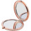 Miroir de voyage pliable double face or rose pour sac à main 2