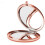 Miroir de voyage pliable double face or rose pour sac à main 3