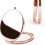 Miroir de voyage pliable double face or rose pour sac à main 4