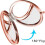 Miroir de voyage pliable double face or rose pour sac à main 5
