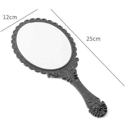Vintage Oval Hand Mirror with Handle, Vanity Makeup Mirror, Travel Mirror Style 1 1