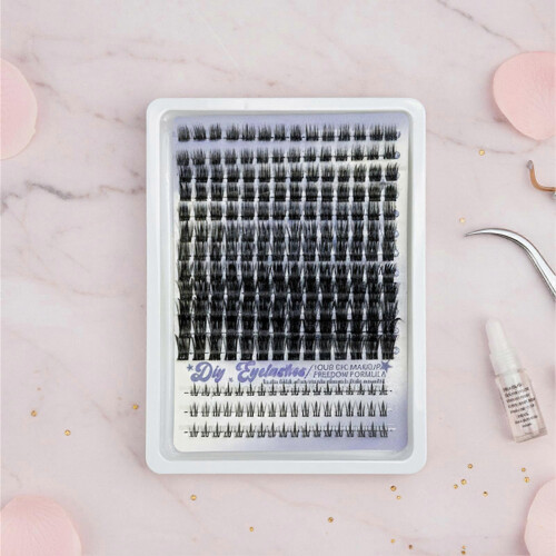 206DIY Individual Cluster False Eyelashes Thick Volume Natural Look Segmented 1