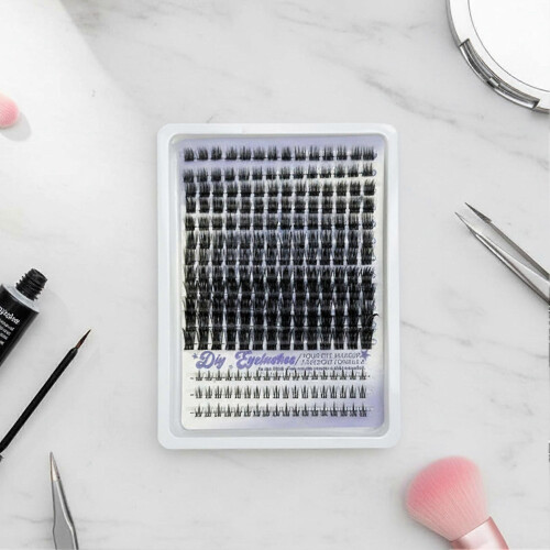 206DIY Individual Cluster False Eyelashes Thick Volume Natural Look Segmented 2