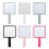 Assorted Color 16x9cm Handheld Makeup Mirror Set with Handle, 6Pcs 2