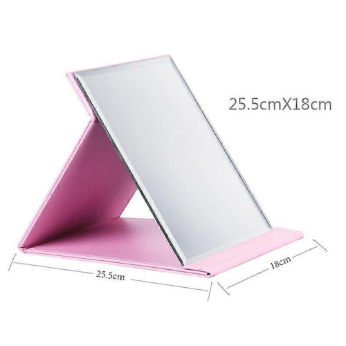 Pink Foldable Leather Makeup Mirror, Portable Vanity Mirror 1