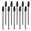 Black Disposable Eyebrow Brush 9.7x0.6cm, 50Pcs Bulk Professional Makeup Eyelash & Gloss Applicator 4