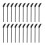 Black Disposable Eyebrow Brush 9.7x0.6cm, 50Pcs Bulk Professional Makeup Eyelash & Gloss Applicator 2