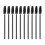 Black Disposable Eyebrow Brush 9.7x0.6cm, 50Pcs Bulk Professional Makeup Eyelash & Gloss Applicator 3