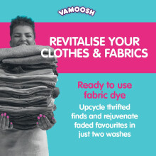 Vamoosh Wash & Dye Black 350g, Intense Black Dye for Clothes - Easy to Use Fabri