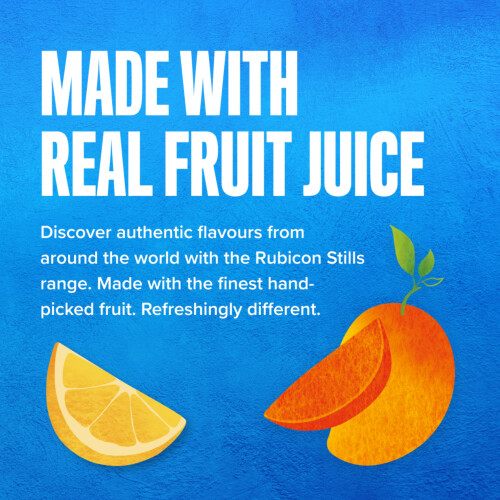 Rubicon Rubicon 24 Pack Sparkling Mango Flavoured Fizzy Drink with Real Fruit 2