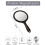 Black 1PC Handheld Double-Sided Mirror 1X/2X Magnifying, Clear Round Makeup Mirror with Handle 4