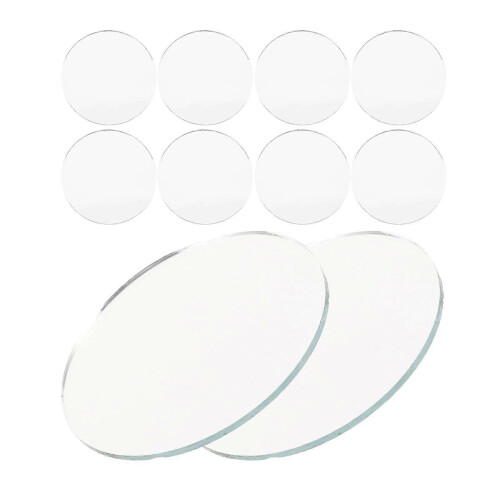 White 5x5x0.1cm 10pcs Small Mirror Sheets for Makeup, Crafts & DIY 2