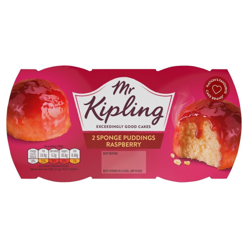 Mr Kipling Raspberry Sponge Pudding Desserts 190 g Pack of 4 1
