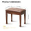FILISITE Piano Bench with Waterproof Padded Cushion, Makeup Stools for 3