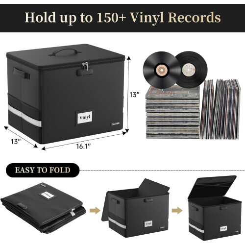 DocSafe Fireproof Vinyl Record Storage Box with Lock 1