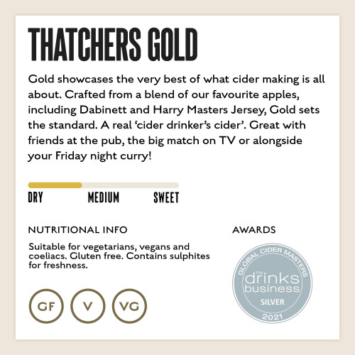 Thatchers Gold - 10 x 440ml Cans, Smooth, Medium-Dry Apple Cider 2