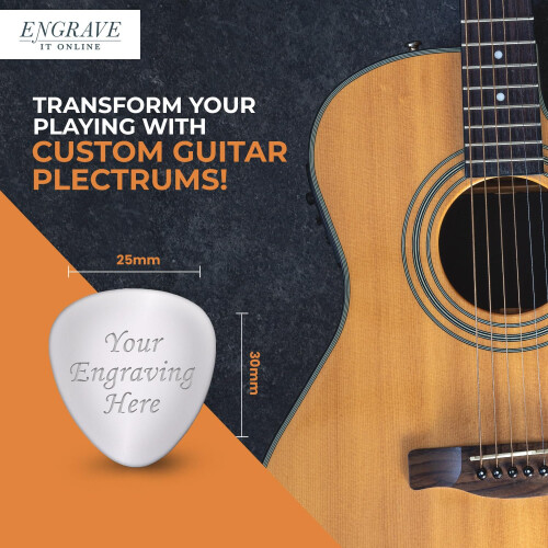 Personalised Guitar Picks with Gift Box – Engraved with Your Custom Text 2