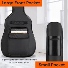 Full Size Acoustic Guitar Case Guitar Bag, Waterproof Padded Protective Classical Guitar Backpack Carry Case Holder 40 41 Inches Large Guitar Carry C