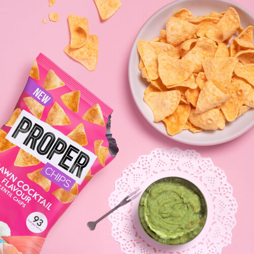 PROPER Prawn Cocktail Lentil Chips, 8 X 85g, Crisps Snacks 2