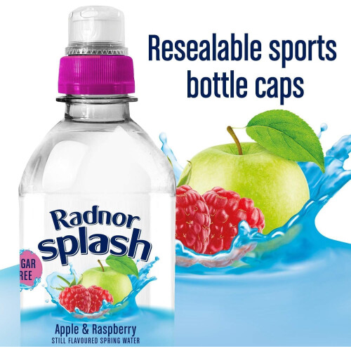 Radnor Splash Apple  Raspberry Sugar Free Flavoured Water – 500ml Pack 1