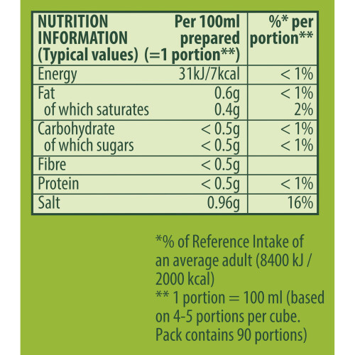 Knorr Knorr Vegetable Stock Cube 20x 10 g 1