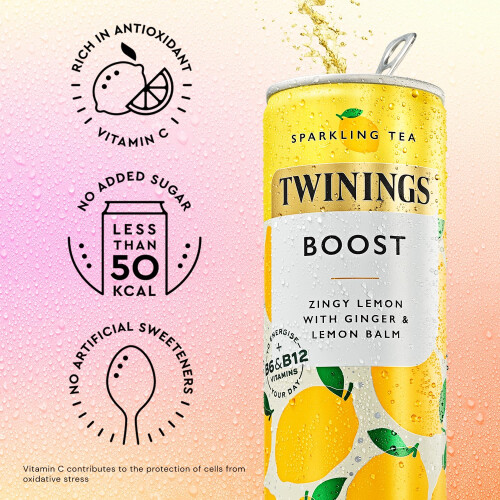 Twinings Twinings Boost - Lemon & Ginger Flavoured Sparkling Tea 2