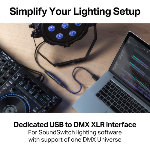 SoundSwitch Micro DMX Interface - Ultra-Compact USB to DMX Interface with 3 -Month Free SoundSwitch Software Access 2