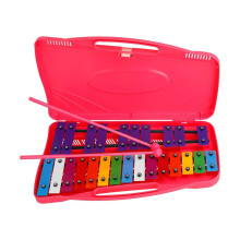 Glockenspiel Xylophone - 25 Notes Colorful Metal Keys with Mallets, Pe