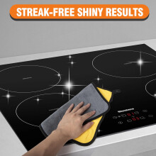 Meuvcol Hob Cleaner Glass Ceramic, Heavy Duty Induction Electric Hob Cleaner Non Scratch, Glass Cooktop And Stove Top Polish For Ceramic, Electric, I