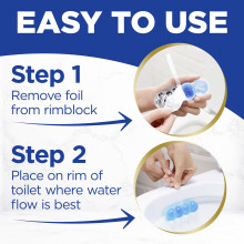 Bloo Brilliant Gel All in 1 Toilet Rim Block Cleaner, Arctic Ocean Fresh Scent, for All-Around Cleanliness
